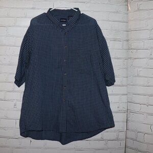 💙 Puritan Men’s Short‑Sleeve Button‑Up Shirt · Size XL ·